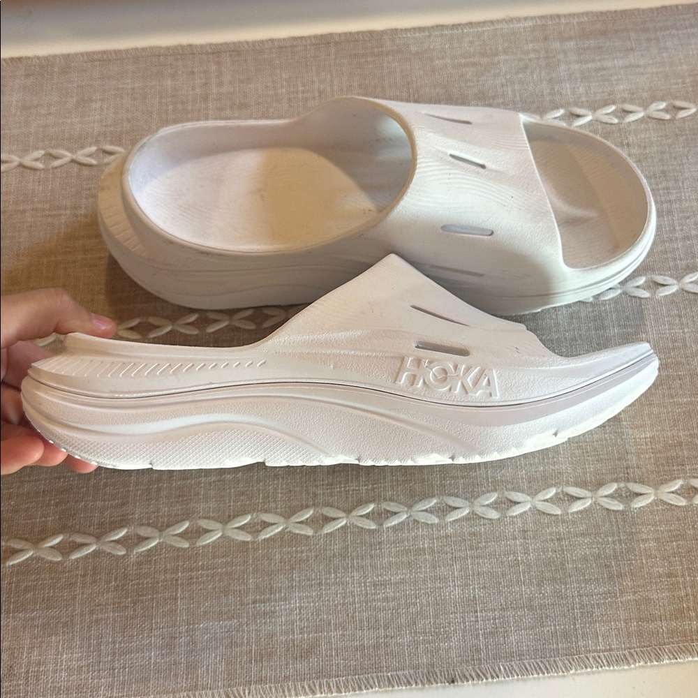 HOKA ORA Recovery Slide 3 Mens 8 Womens 10 in White - Picture 5 of 6